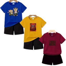 MITANSH Kids Pack Of 3 Printed Round Neck T-Shirts With Shorts-12
