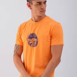 The Indian Garage Co Men Printed V-Neck Extended Sleeves Pockets Slim Fit T-shirt-image-76