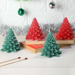kreyam's 2 pieces Green & Red Christmas Tree Scented Candles-picture-37