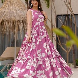 CANIZZARO Floral Print Maxi Dress-image-43