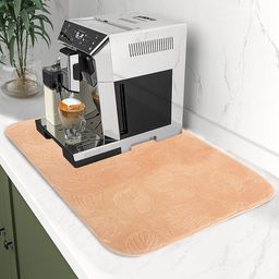 Kuber Industries 3-Pcs Cream Colored Non Slip Dish Drying Mats-57