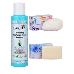 CARET ORGANIC Aloevera, Neem Shampoo & Kojic Acid , Vitamin C Soap & Vitamin C Soap-29