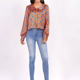 MINGLAY Women Abstract Printed Regular Top-12