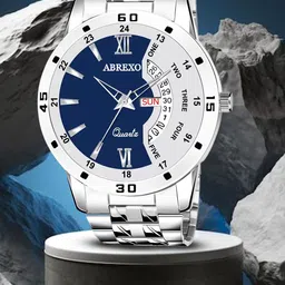 Abrexo Men Printed Dial & Stainless Steel Bracelet Style Straps Analogue Watch-image-67