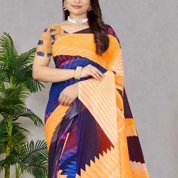 P D Silk Mills Pure Georgette Saree-image-92