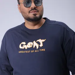 HARDSODA Men Plus Size Graphic Printed Round Neck Cotton Relaxed Fit T-shirt-image-95