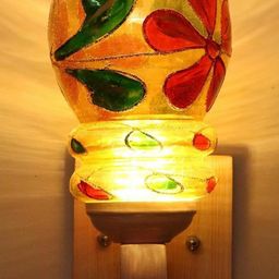 Somil Premium Designer Glass Wall / Night Lamp Elegant & Stylish Dcor Accent for Modern Interiors, color- Multicolour Size- 20 X 25 X 24.5 CM-image-87
