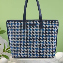 DressBerry X CAPRESE Madina Geometric Textured Large Structured Tote Bag-image-24