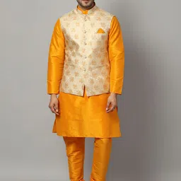 Ethluxis Men Regular Dupion Silk Kurta with Churidar image 1