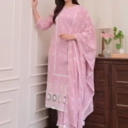 Moda Rapido Women Jute Cotton Printed Kurta Sets With Dupatta-picture-34