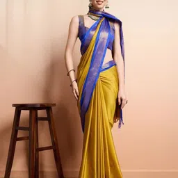 A S CREATION Woven Design Zari Pure Silk Kanjeevaram Saree-picture-13