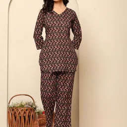 Ragavi Printed Pure Cotton Tunic With Trouser Co-Ords-picture-38