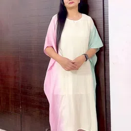 Maaesa Tie & Dyed Notch Neck Kaftan Kurta-picture-46