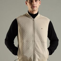 Tommy Hilfiger Stand Collar Sleeveless Cotton Quilted Jacket-picture-46