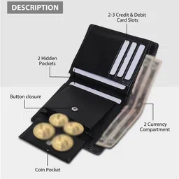 Metronaut Men PU Two Fold Wallet image 4