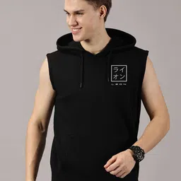 LEON Men Typography Printed Hooded Sweatshirt-picture-1
