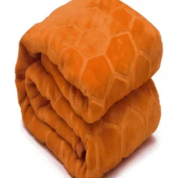tundwal's Gold-Toned Geometric Mink Heavy Winter Double Bed Blanket-image-77