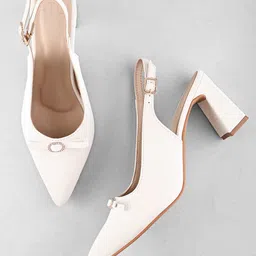 ALL TABS OPEN Embellished Party Block Pumps-0