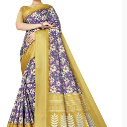 J 6 DESIGNER Floral Printed Saree With Blouse Piece-picture-10