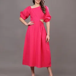 MODA-Q Women 1 Solid A-Line Midi Dress-image-69