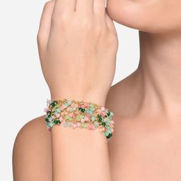 Zaveri Pearls Gold-Plated Multistrand Bracelet-picture-15