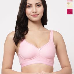 College Girl Women Pack of 3 Full Coverage Lightly Padded Minimizer Bra-image-35