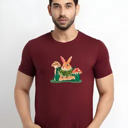KaamBhari Graphic Printed Round Neck Pure Cotton Regular Fit T-shirt-picture-48