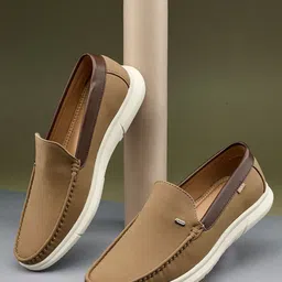 Duke Men Easy Glide Contrast Sole Loafers-image-73
