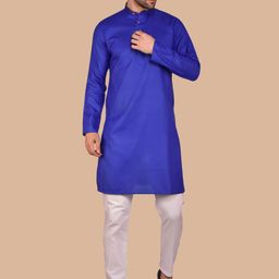 PRINTINDIA Mandarin Collar Pure cotton Straight Kurta With Trousers-image-57