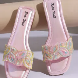 Retro Walk Women Embellished Fashion Flats-44