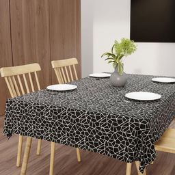 Star Weaves Black Waterproof 6-Seater Table Cover-14