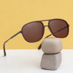 Ted Smith Unisex Aviator Sunglasses with Polarised and UV Protected Lens-13