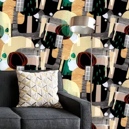 ArtzFolio Printed UV-Resistant Anti-Bacterial Hand Drawn Modern Abstract Peel & Stick Wallpaper-image-14