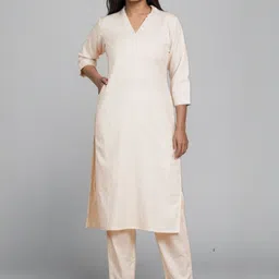 SZN Women Solid Cotton Blend Kurta Sets-picture-26