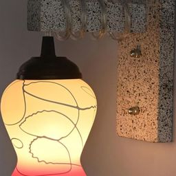 SOMIL Pink Glass Cylinder Printed Wall Lamps-picture-20