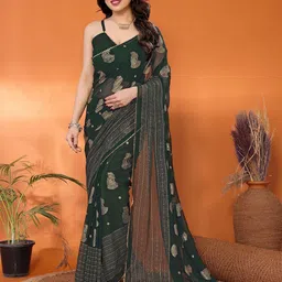 VEDANT VASTRAM Ethnic Motifs Printed Saree With Blouse Piece-picture-42