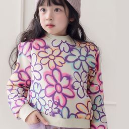Moda Rapido Girls Floral Printed Sweatshirt-picture-36