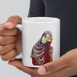 Mr UVD White & Brown Graphic Printed Ceramic Glossy Mug 350 ml-image-63