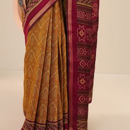 Libas Ethnic Motifs Printed Saree with Zari Border And A Blouse Piece image 3