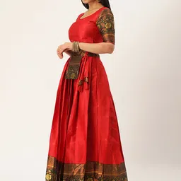 Payu Semi-Stitched Lehenga & Unstitched Blouse With Dupatta image 3