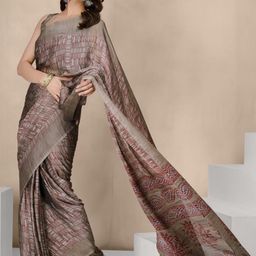 KALINI Floral Poly Chiffon Saree-image-84