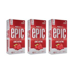 Manforce Set of 3 Epic Pleasure Long Lasting Raspberry Flavoured Condoms - 10 Pcs Each image 1