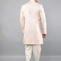 Manish Creations Self-Design Sherwani Set image 4