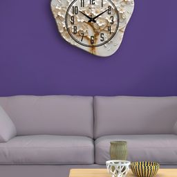 OLIVE TREE Brown & Black Printed Wooden Geometric Vintage Wall Clock-picture-20