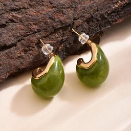 Reenisaa Teardrop Shaped Studs Earrings-8