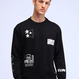 Flying Machine Men Printed Sweatshirt-image-25