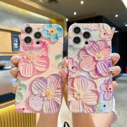 CASE CREATION Floral Printed iPhone 15 Pro Max Back Case Mobile Accessories-image-87