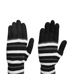 LOOM LEGACY Men Striped Winter Touchscreen Gloves-image-72