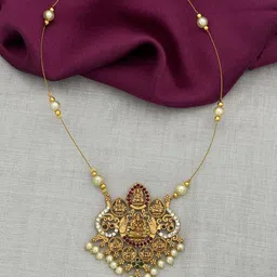 Anouk Gold-Plated Stone-Studded & Beaded Necklace-image-35