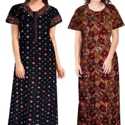 Pack of 2 Women Nighty Set-picture-24